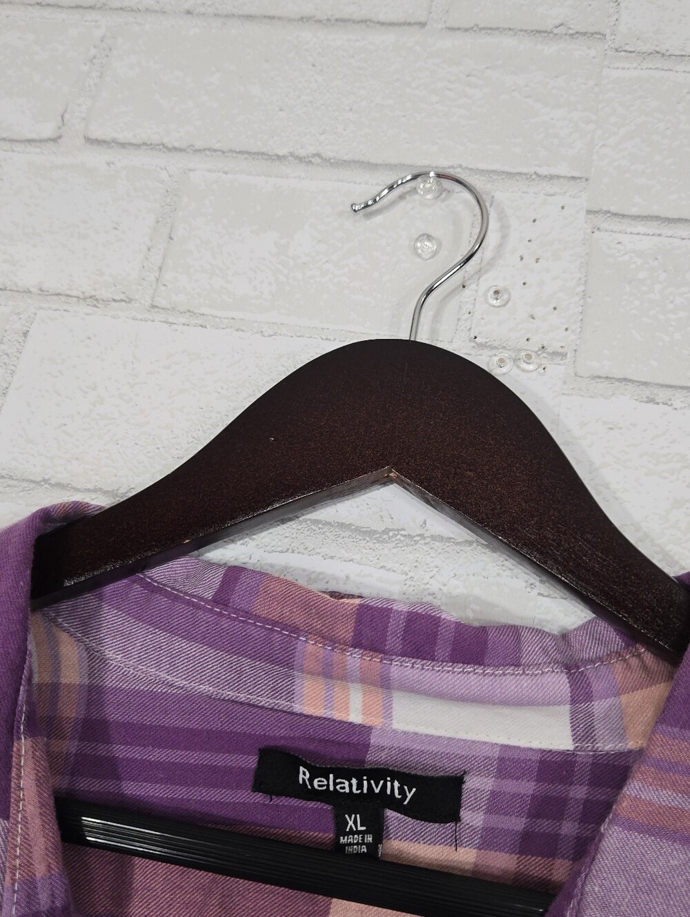 Relativity flannel print button down - Picture 7 of 13